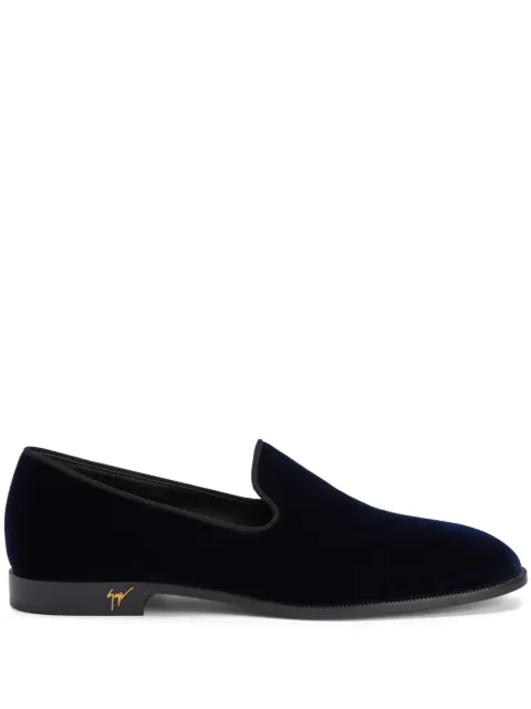 Giuseppe Zanotti Gatien almond-toe velvet loafers