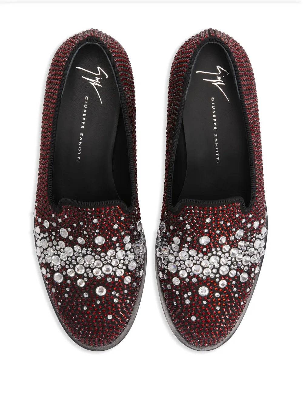 Giuseppe Zanotti Matildha crystal-embellished loafers Red
