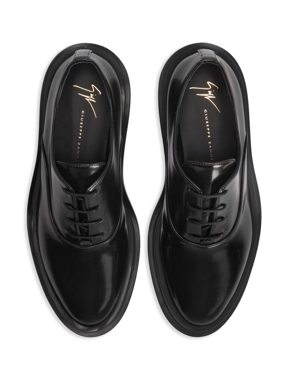 Shop Giuseppe Zanotti Malick Almond-toe Lace-up Shoes In Black