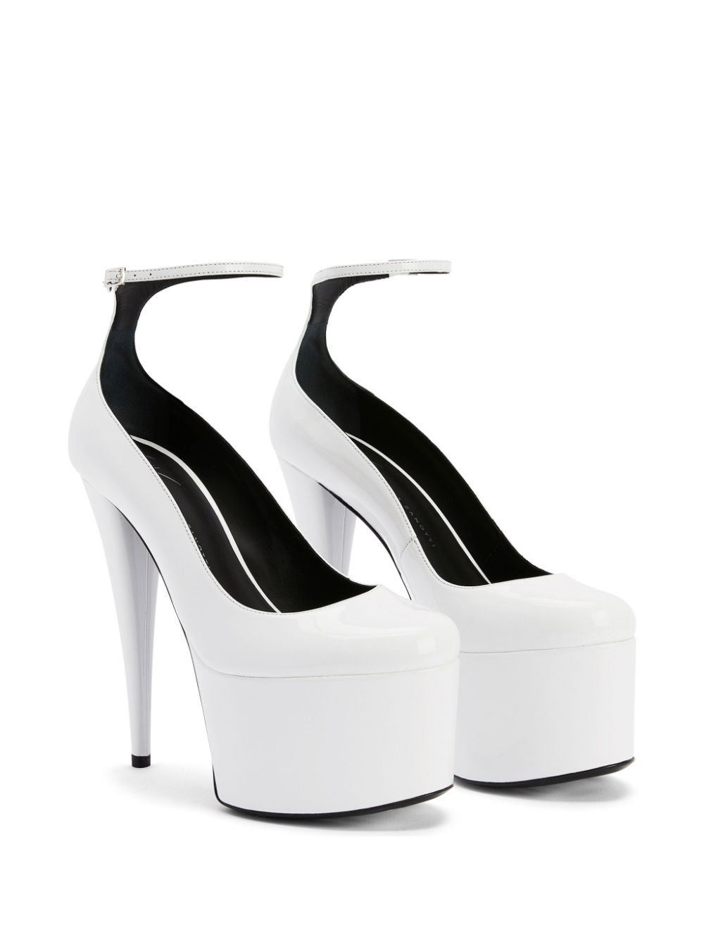 Shop Giuseppe Zanotti Gz-yana 150mm Leather Sandals In White