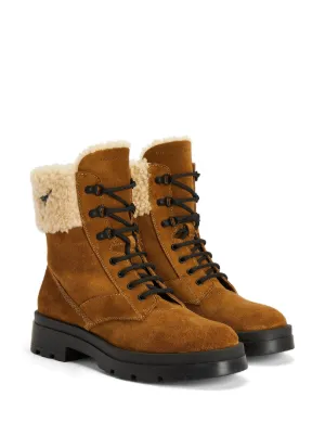GIUSEPPE ZANOTTI 茶色スエードブーツ一 番 安い