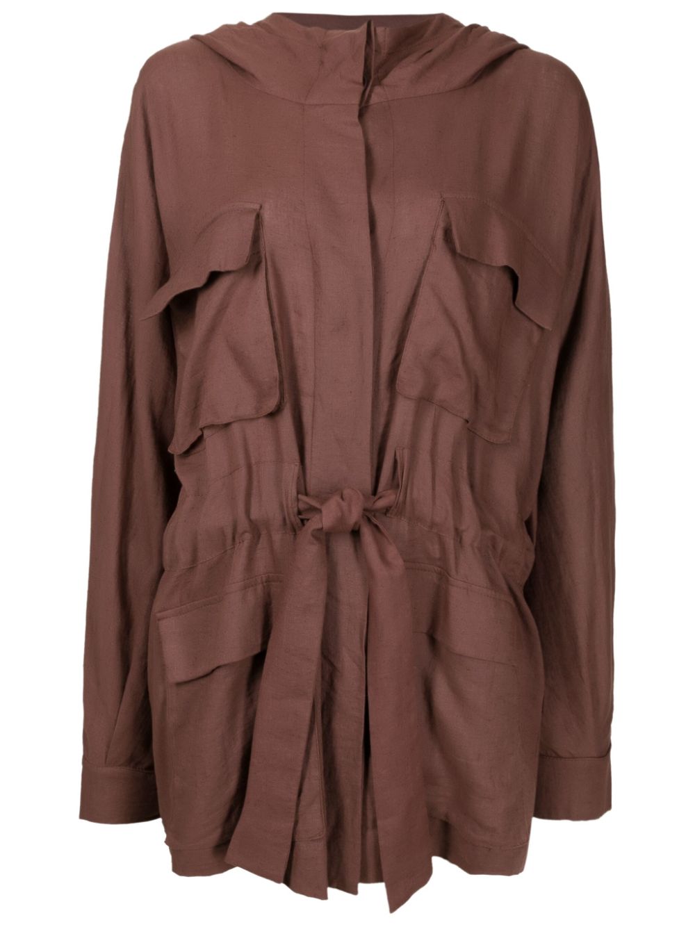 Lenny Niemeyer drawstring hooded parka - Brown