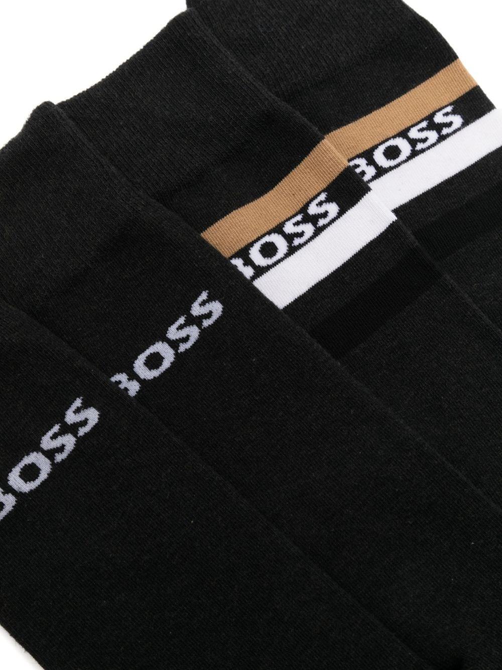 BOSS Drie paar sokken met logo - Zwart