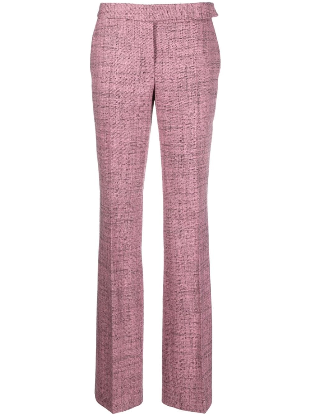 Shop Stella Mccartney Mélange-effect Wool Trousers In Pink