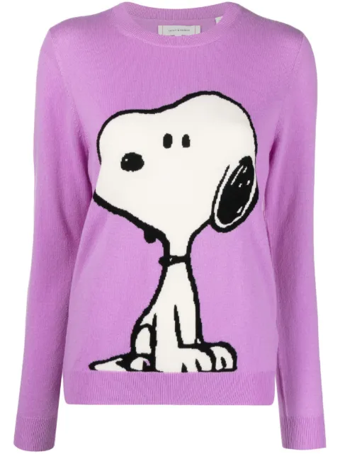 Chinti & Parker Snoopy-print crew-neck jumper