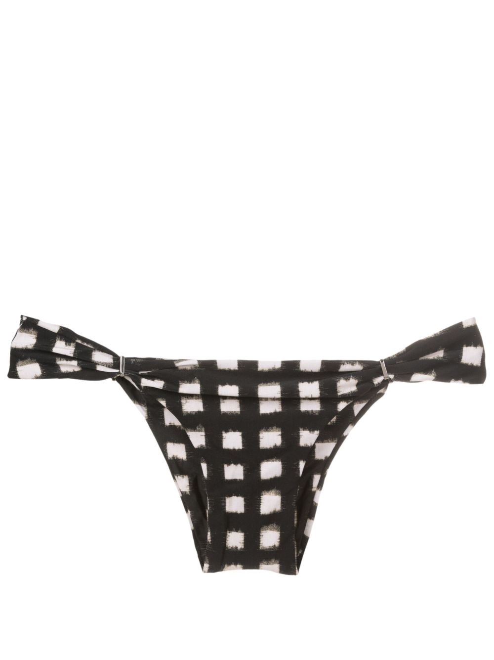 Lenny Niemeyer Vichy check-print bikini bottoms - Black