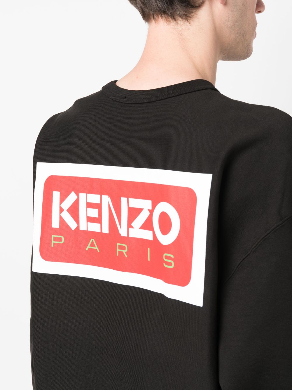 Shop Kenzo Paris Logo-print Sweatshirt In Black