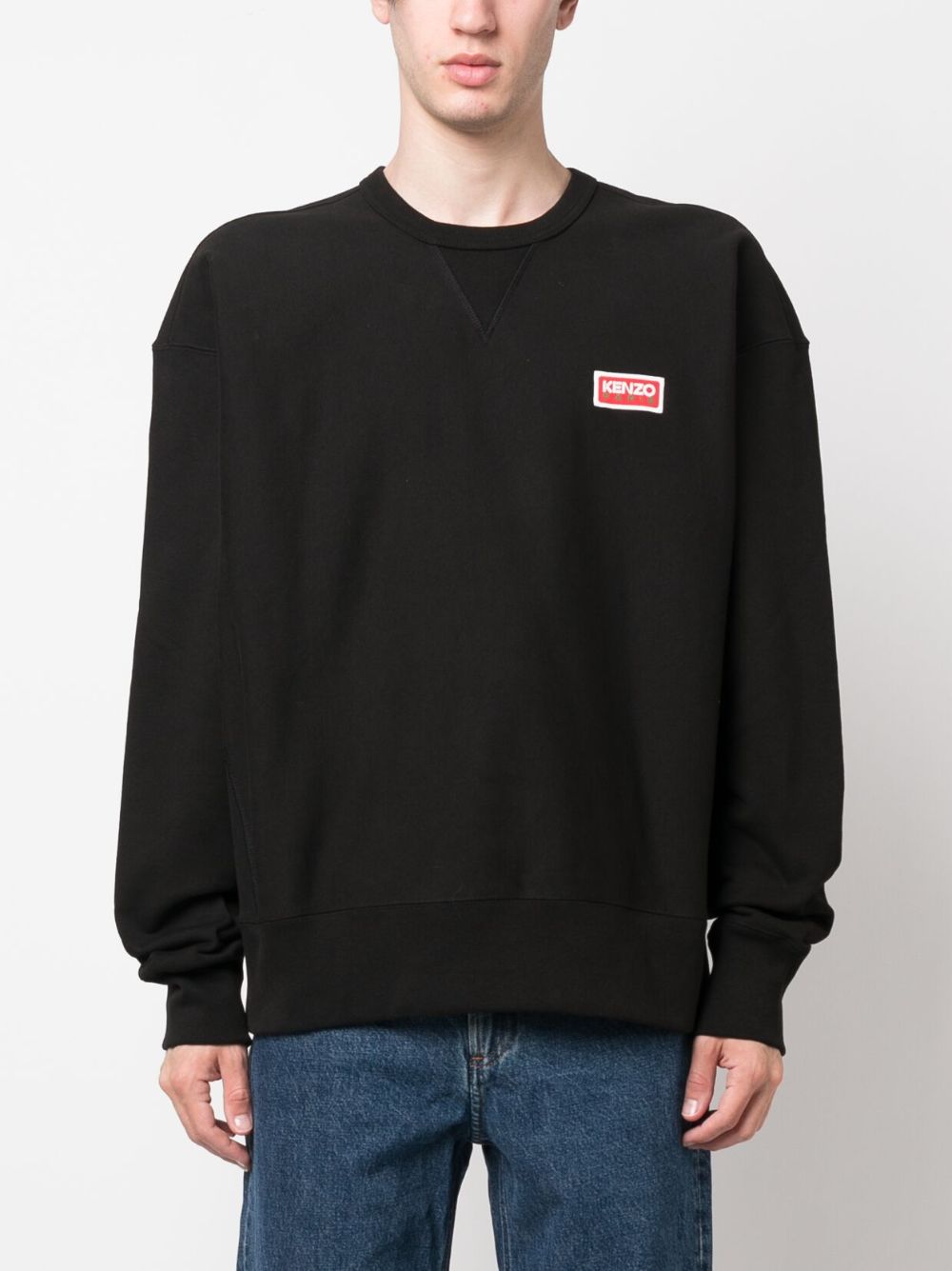 Shop Kenzo Paris Logo-print Sweatshirt In Black