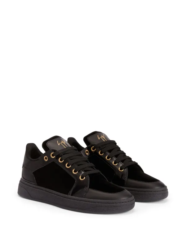 Giuseppe Zanotti round-toe Panelled Sneakers | Black | FARFETCH