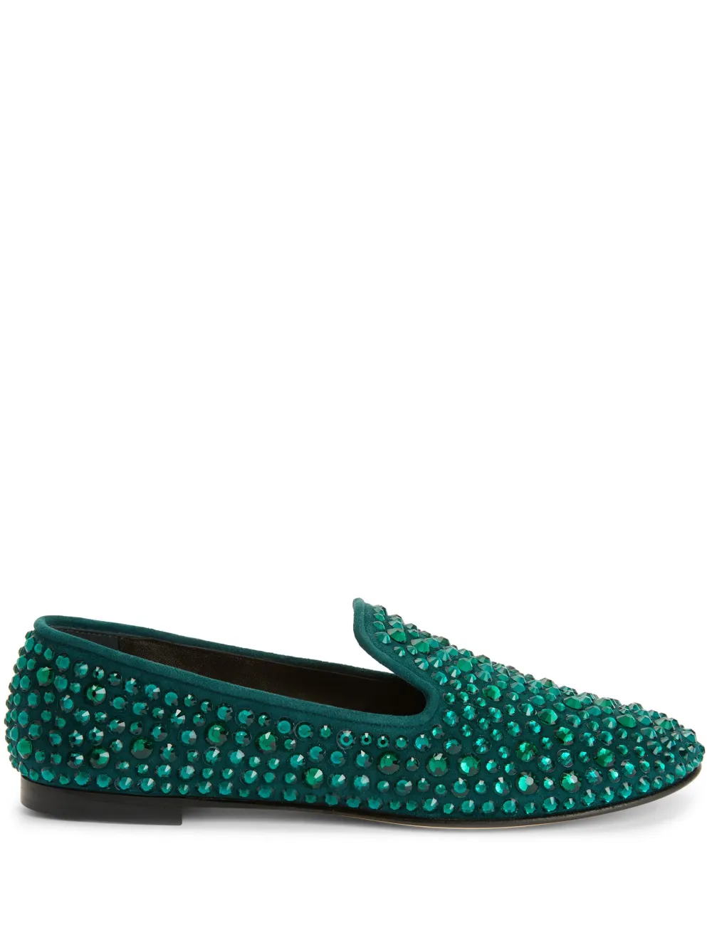 Giuseppe Zanotti Evangeline loafers verfraaid met kristallen Groen