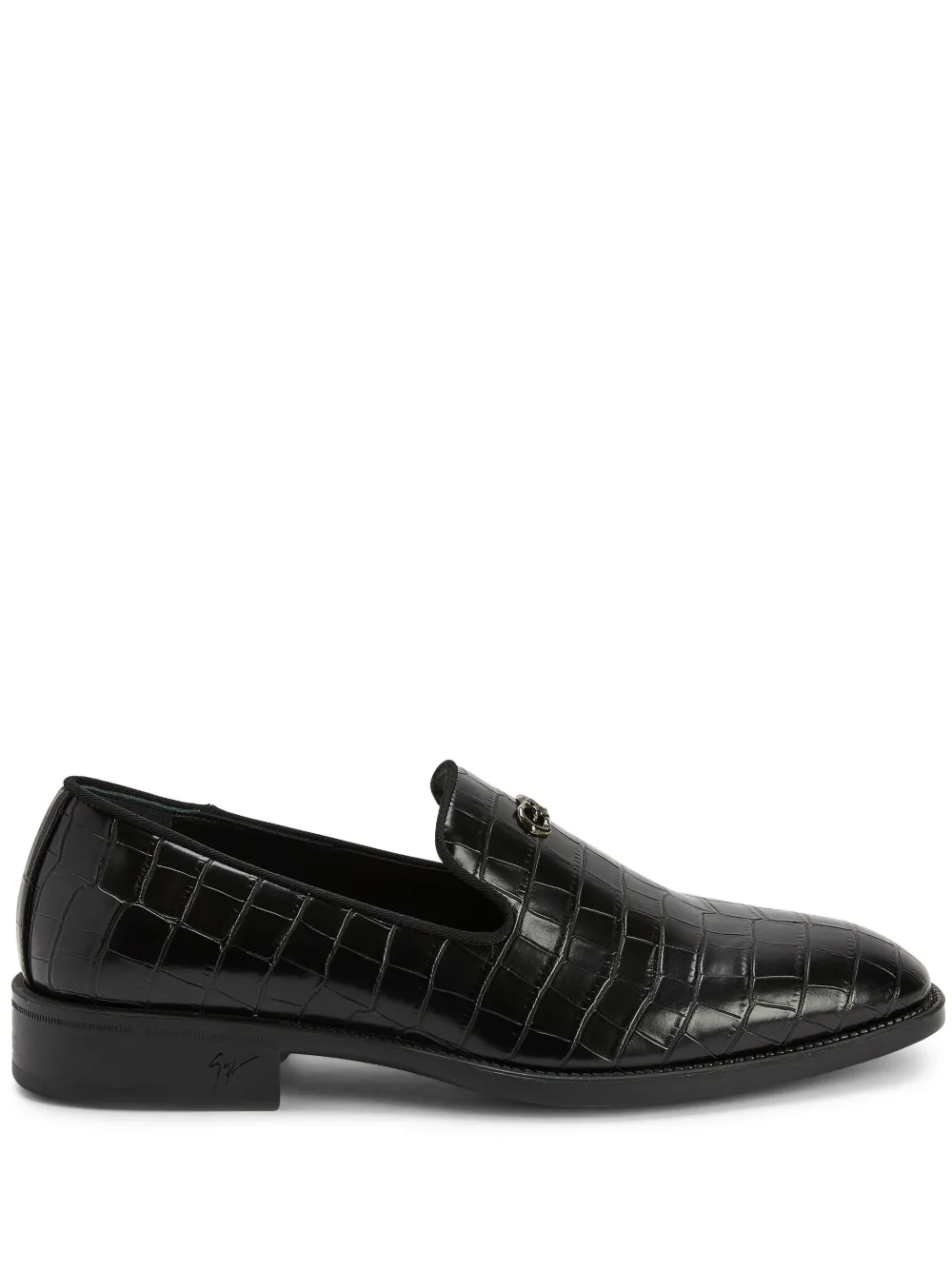 Giuseppe Zanotti Imrham crocodile-embossed effect loafers | Black | Image 1