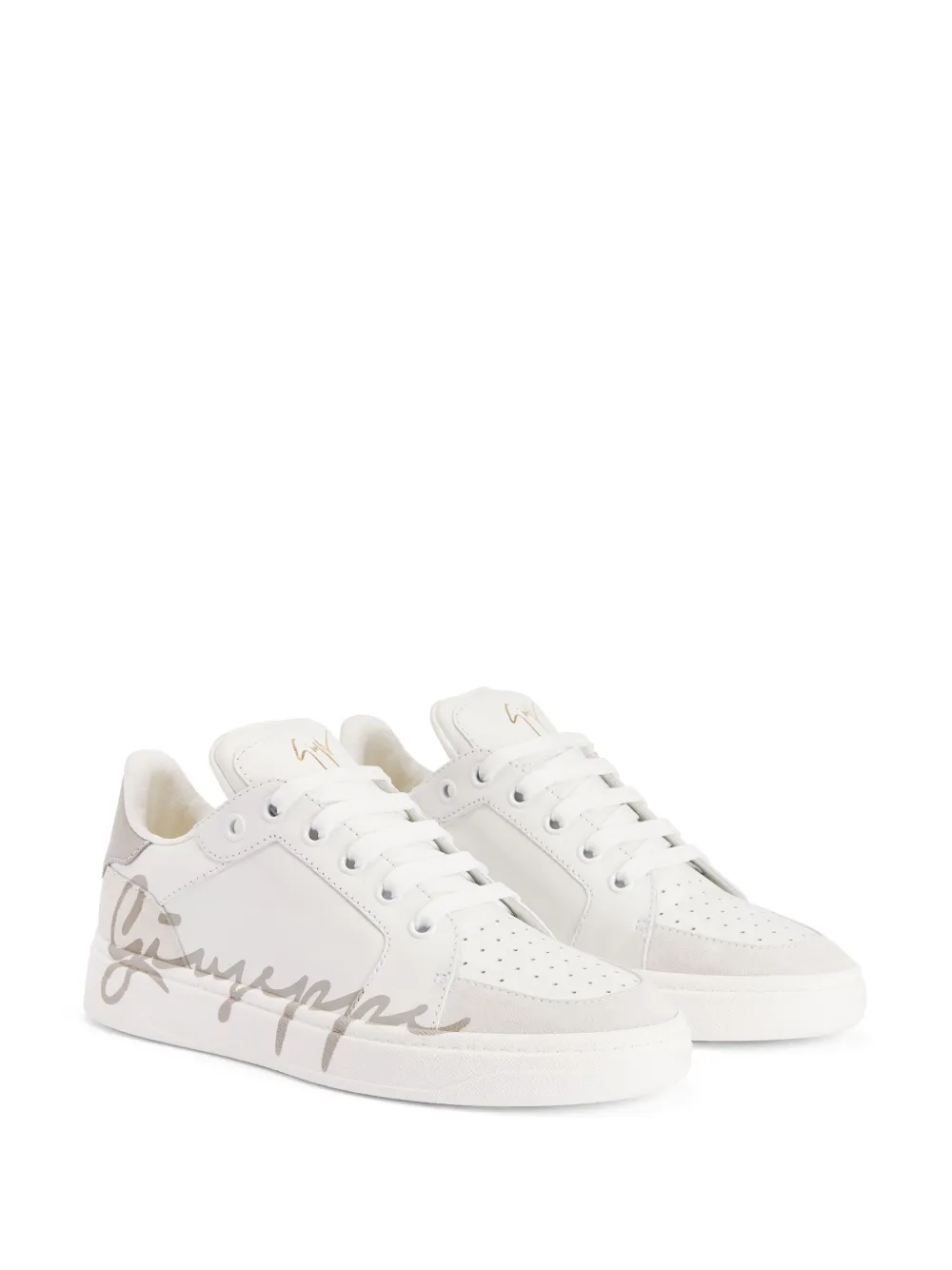 Shop Giuseppe Zanotti Gz94 Logo-print Sneakers In White