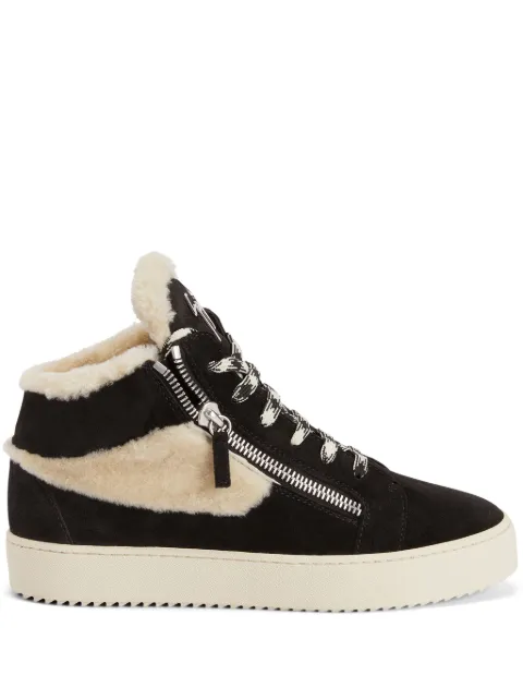 Giuseppe Zanotti Kriss Ice shearling-embellished sneakers