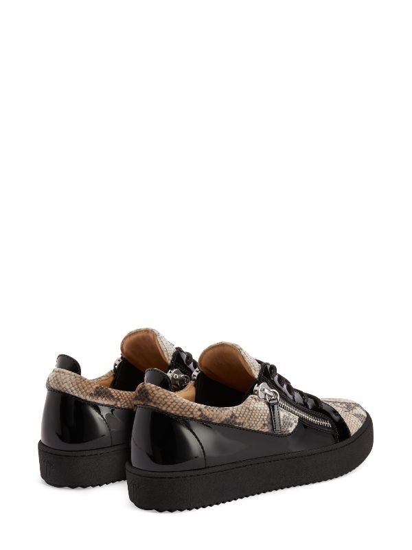 Giuseppe Zanotti Baskets Frankie En Cuir a Imprime Peau De Serpent Noir FARFETCH CM