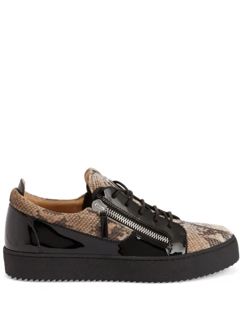 Giuseppe Zanotti Frankie snakeskin-print leather sneakers