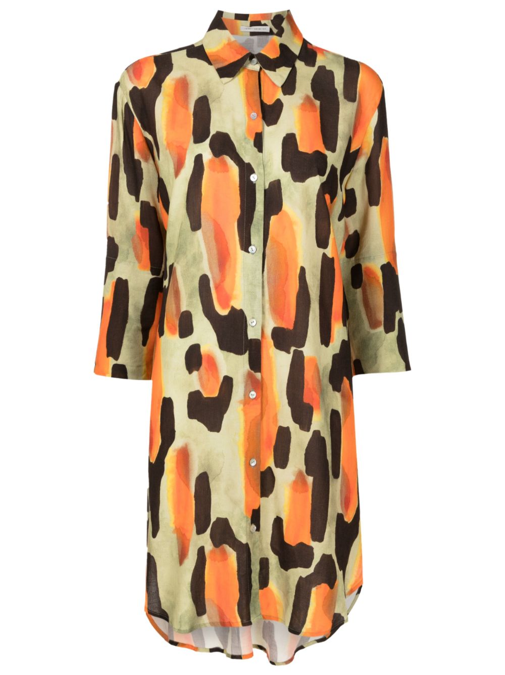 Lenny Niemeyer Caju Button-up Shirtdress In Multicolour