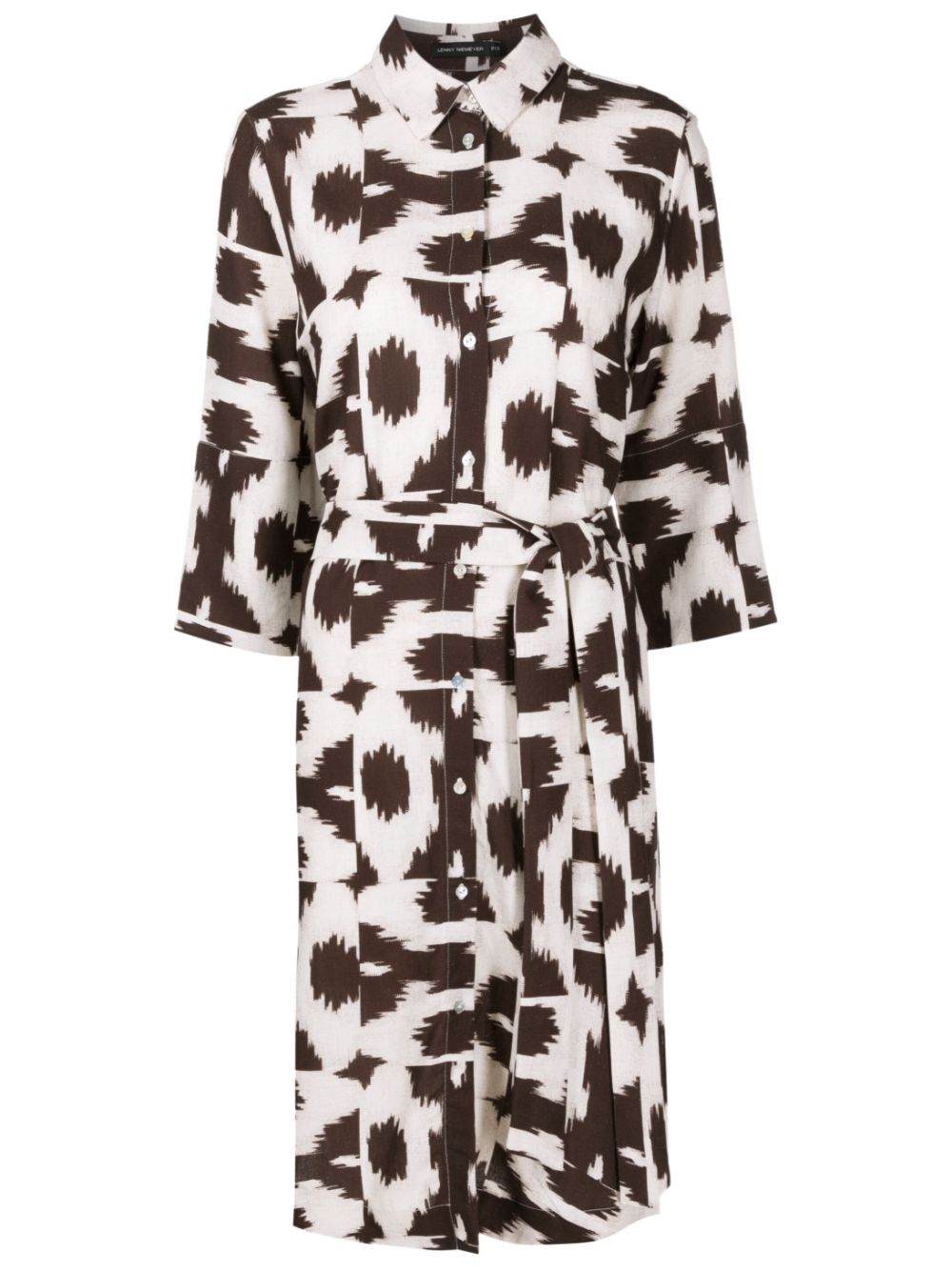 Lenny Niemeyer Puglia Graphic-print Shirtdress In Black