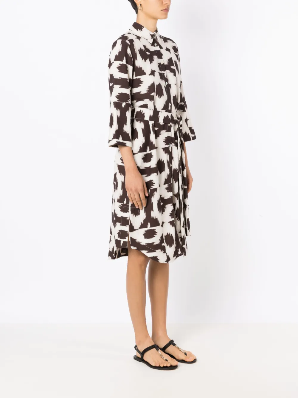 Lenny Niemeyer Puglia Graphic-print Shirtdress In Black