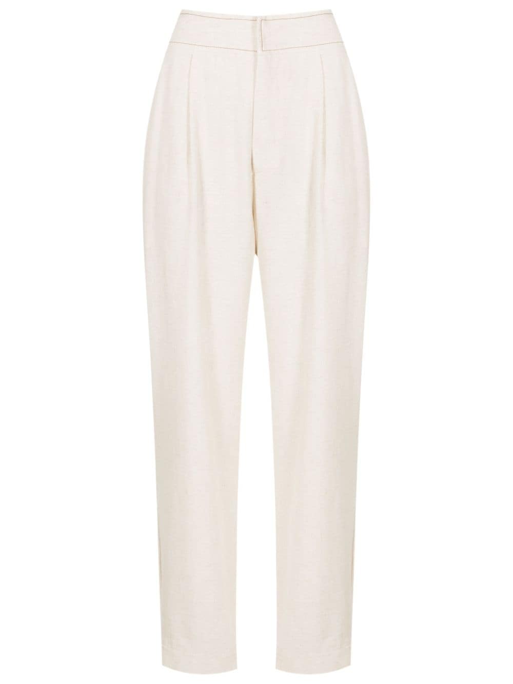 Lenny Niemeyer High-waisted Contrast-stitching Trousers In Neutrals