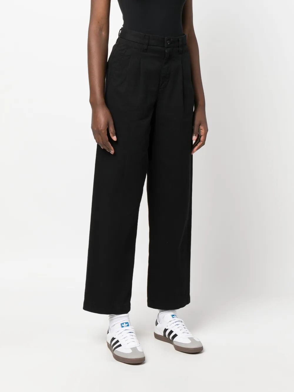 Carhartt Cropped Wide-leg Jeans In Schwarz