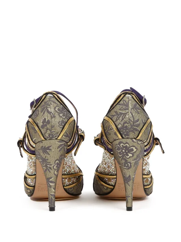 わ Maison Margiela Maison Margiela Tabi Monster Panelled Pumps | Gold | FARFETCH