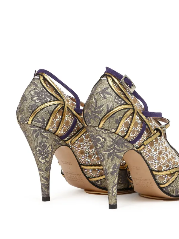 Maison Margiela Tabi Monster Panelled Pumps | Gold | FARFETCH