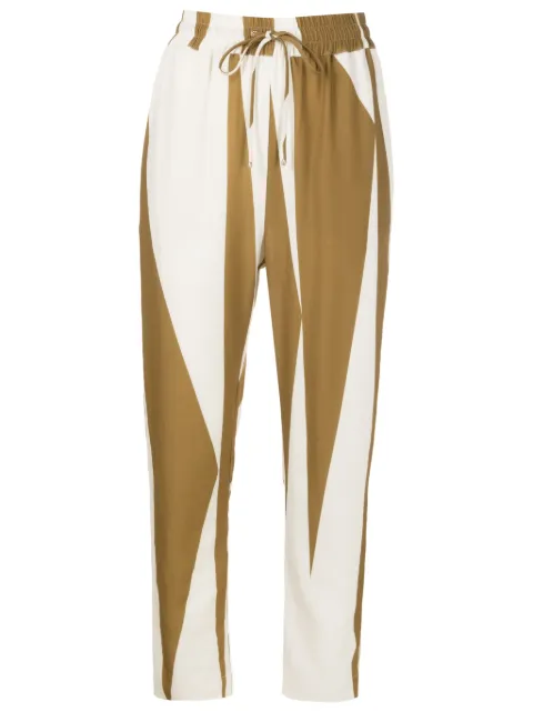 Lenny Niemeyer geometric-pattern tapered trousers