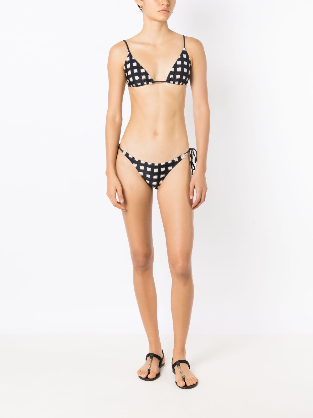 Lenny Niemeyer Bikinitop met gingham ruit - Zwart