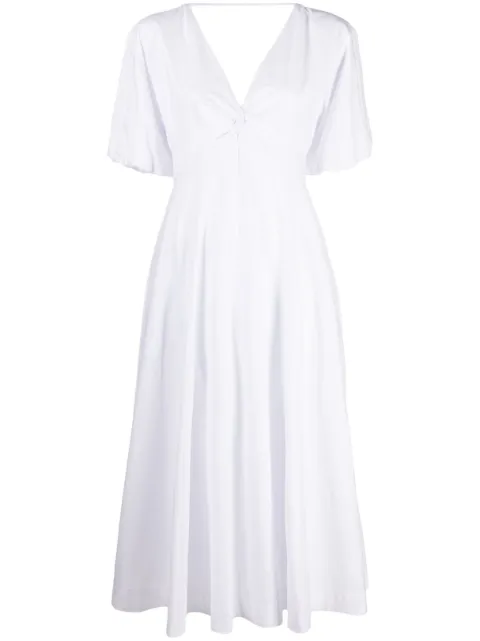 STAUD Finley V-neck midi dress