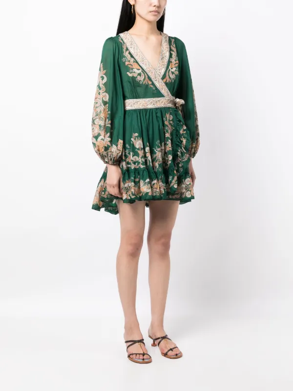 Zimmermann green hotsell floral dress