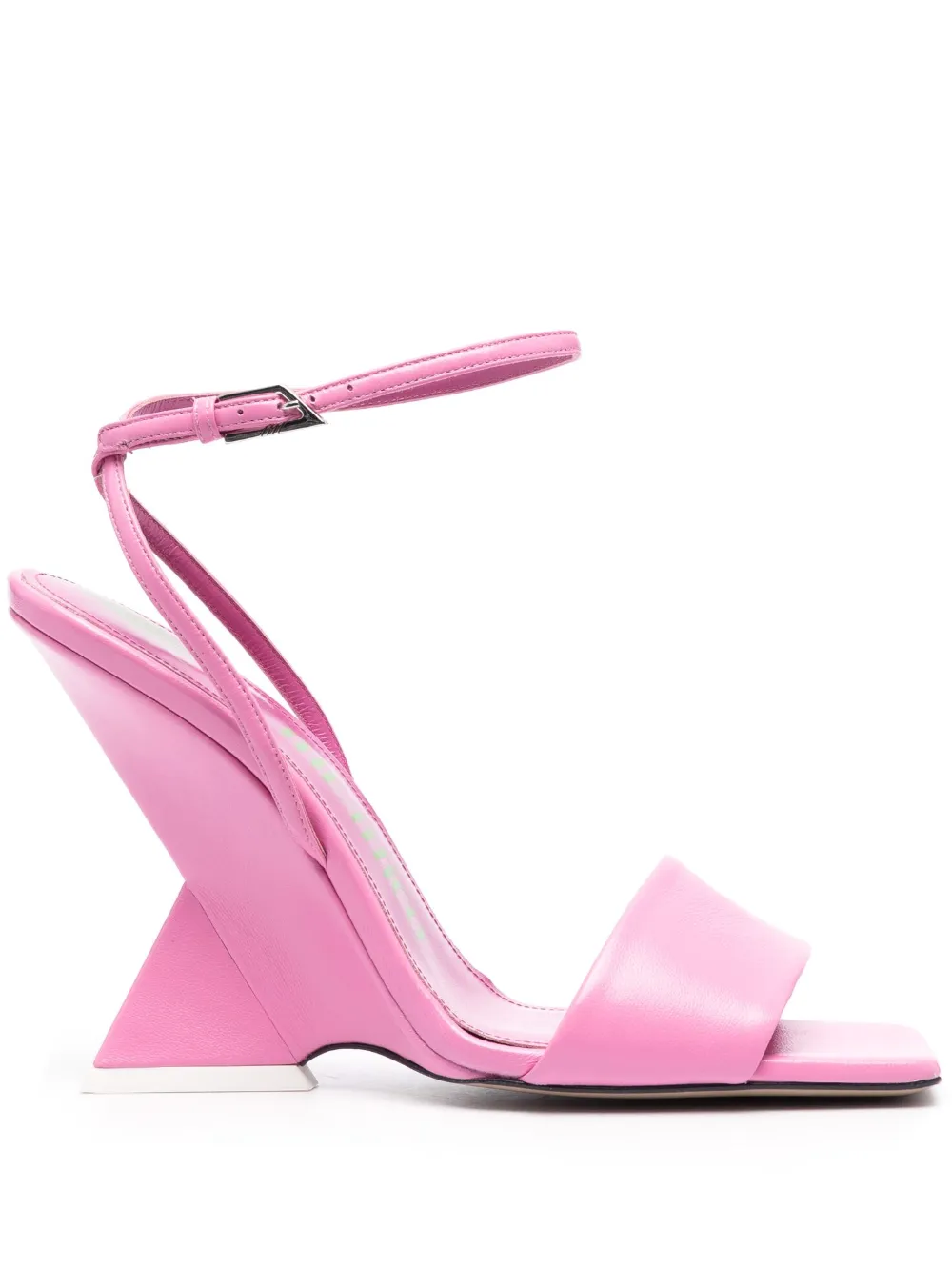 Attico Cheope 110mm Leather Sandals In Pink