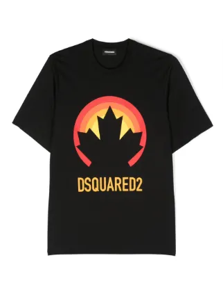 DSQUARED2 KIDS logo-print Cotton T-shirt | Black | FARFETCH