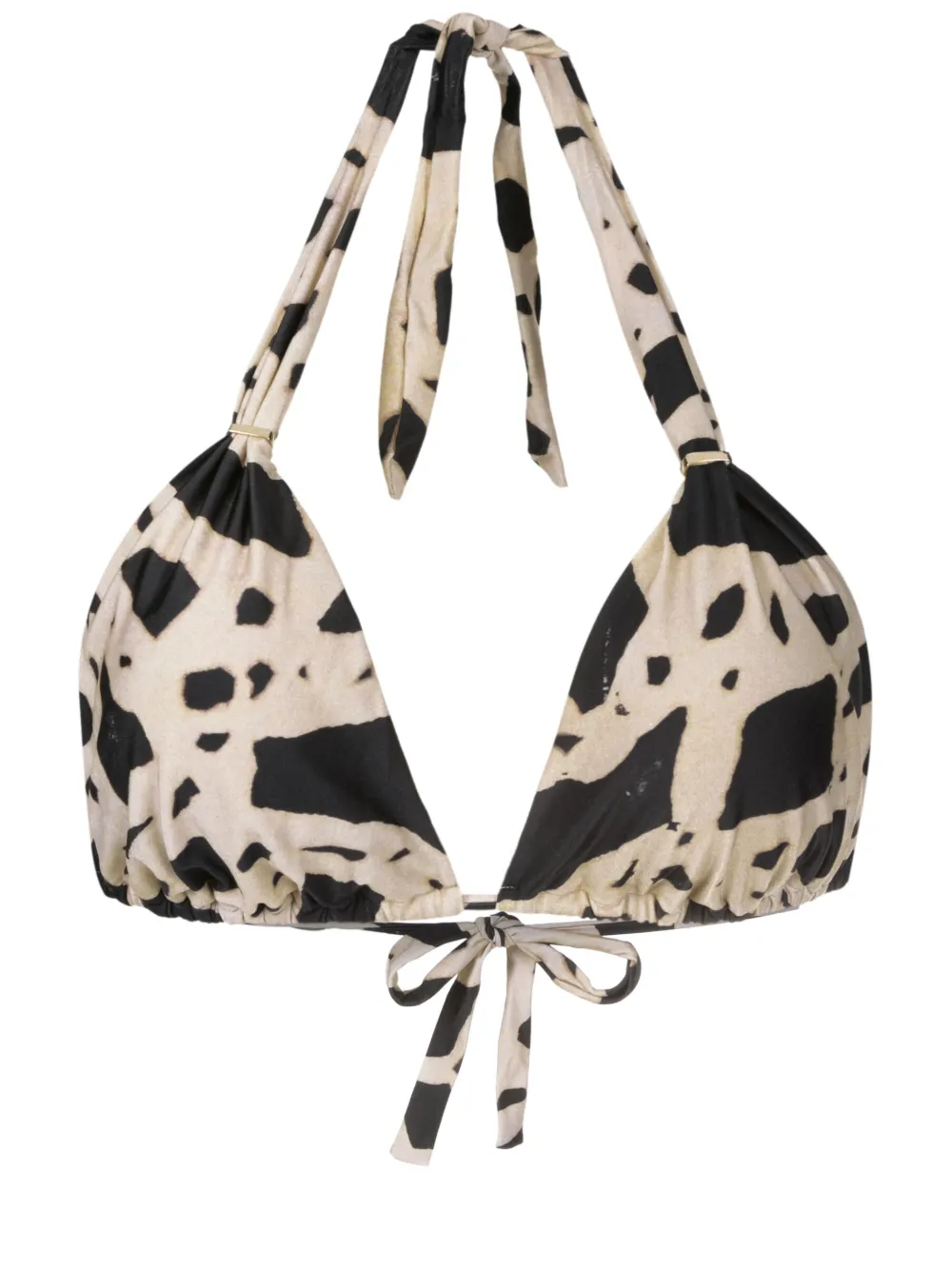Lenny Niemeyer Elos Knot-detailing Bikini Top In Neutrals