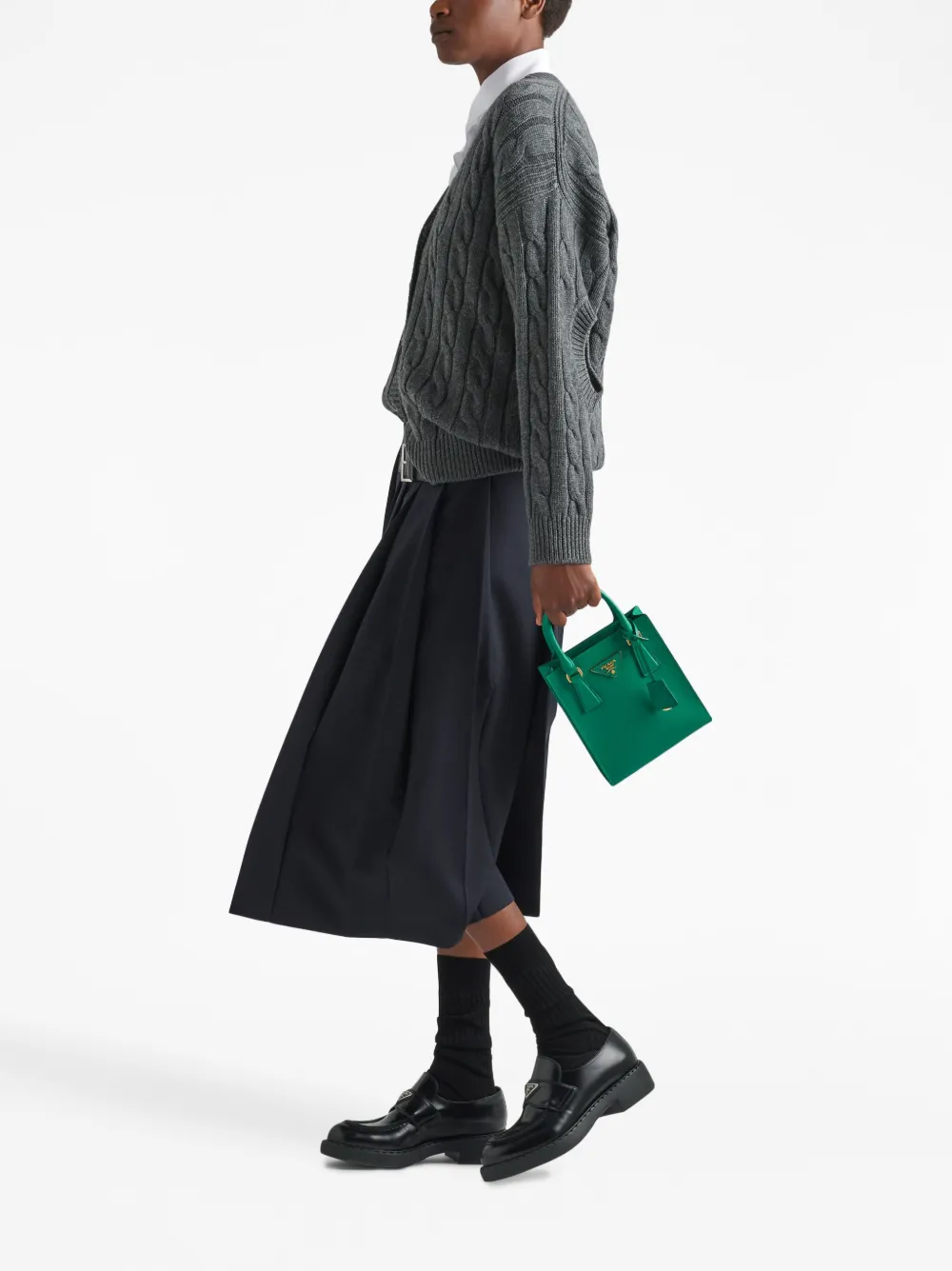 Prada Leren shopper - Groen Top Merken Winkel
