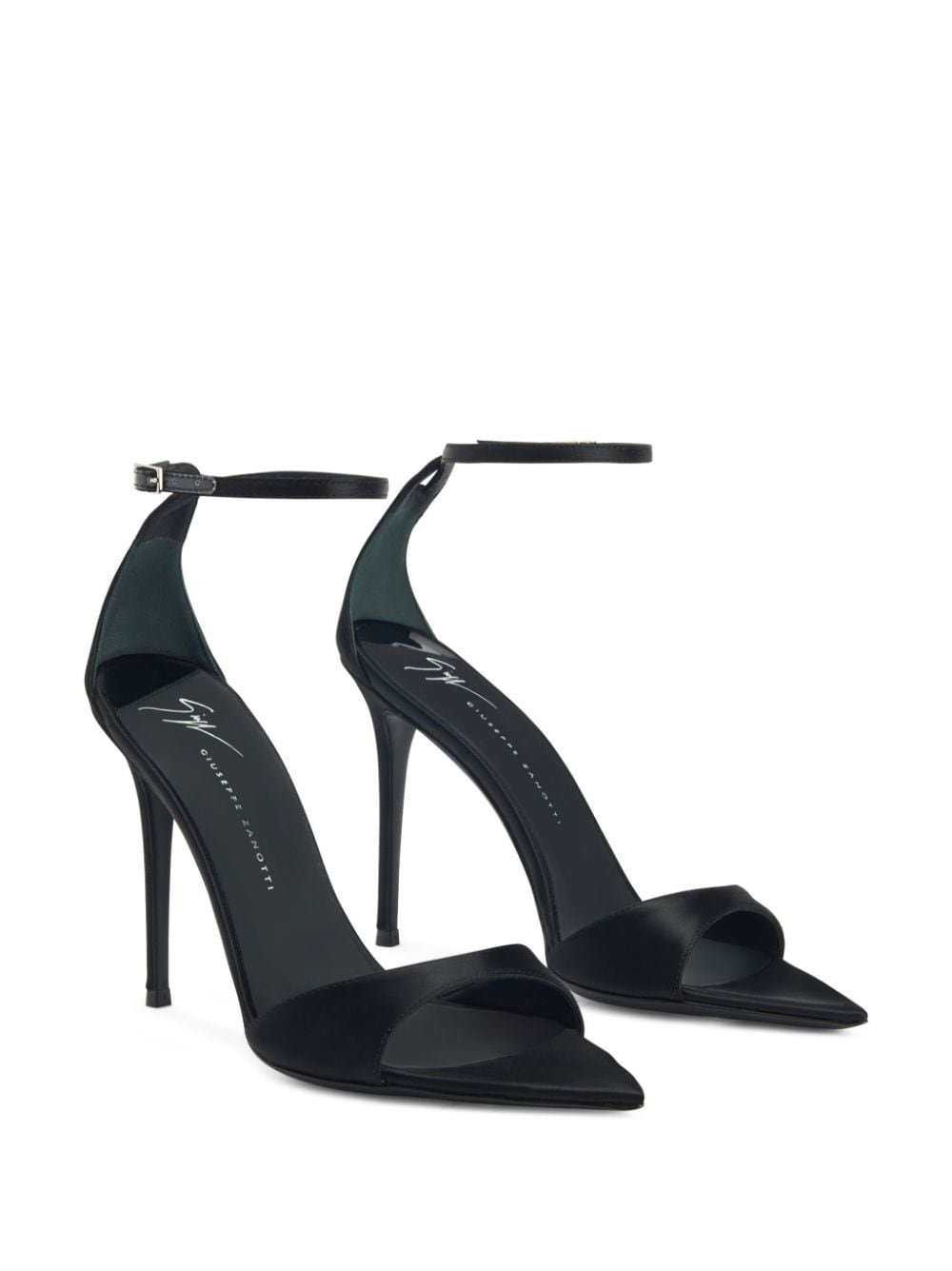 Giuseppe Zanotti Intriigo leren sandalen - Zwart