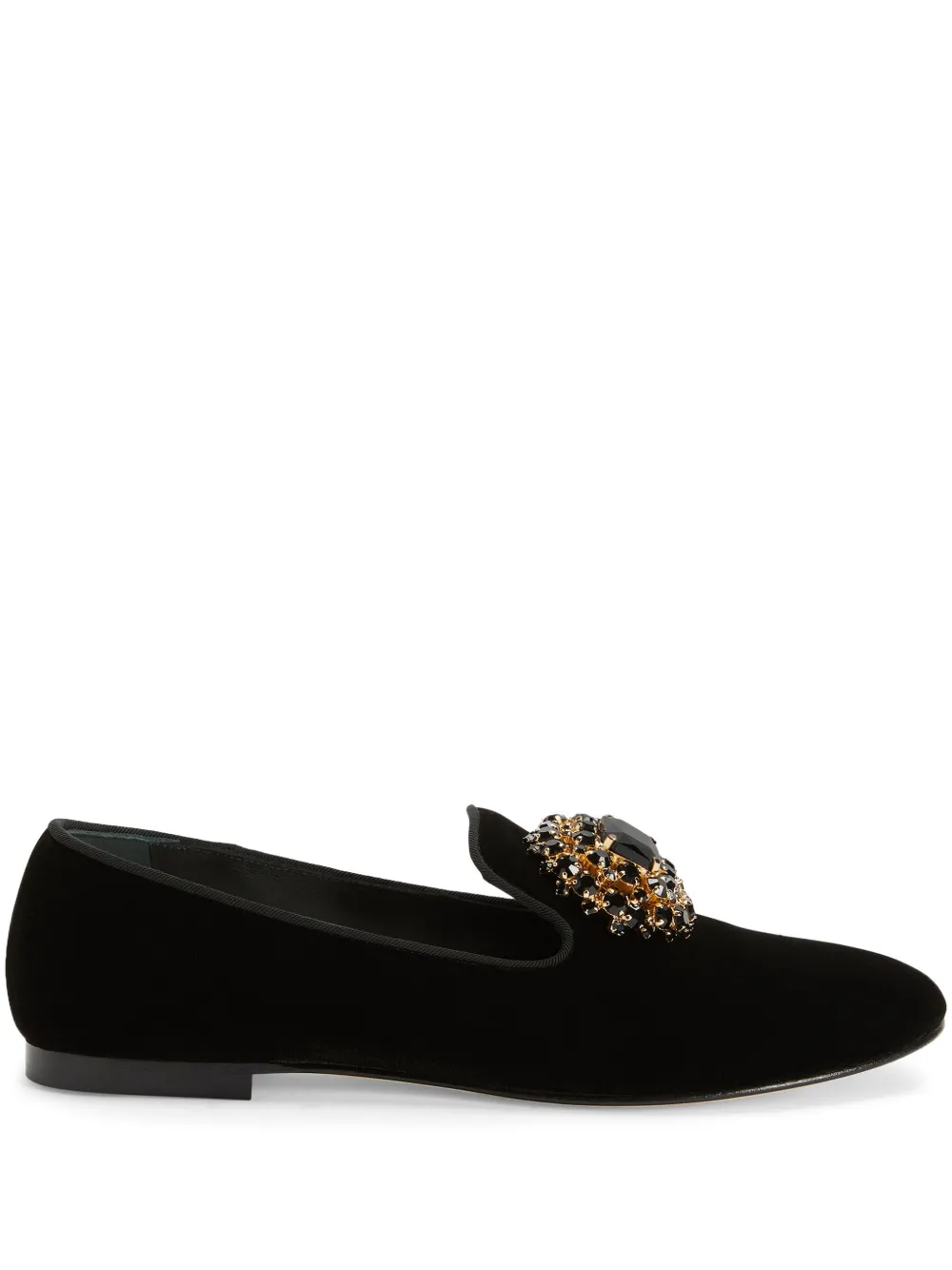 Giuseppe Zanotti Anjelica crystal-embellished loafers Black