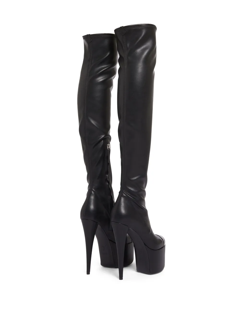 Shop Giuseppe Zanotti Gz-yana 150mm Leather Knee Boots In Black