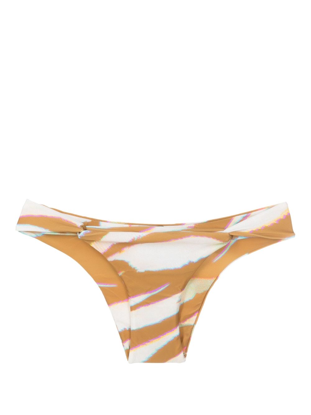 Lenny Niemeyer Oryx Twist-detailing Bikini Bottoms In Brown