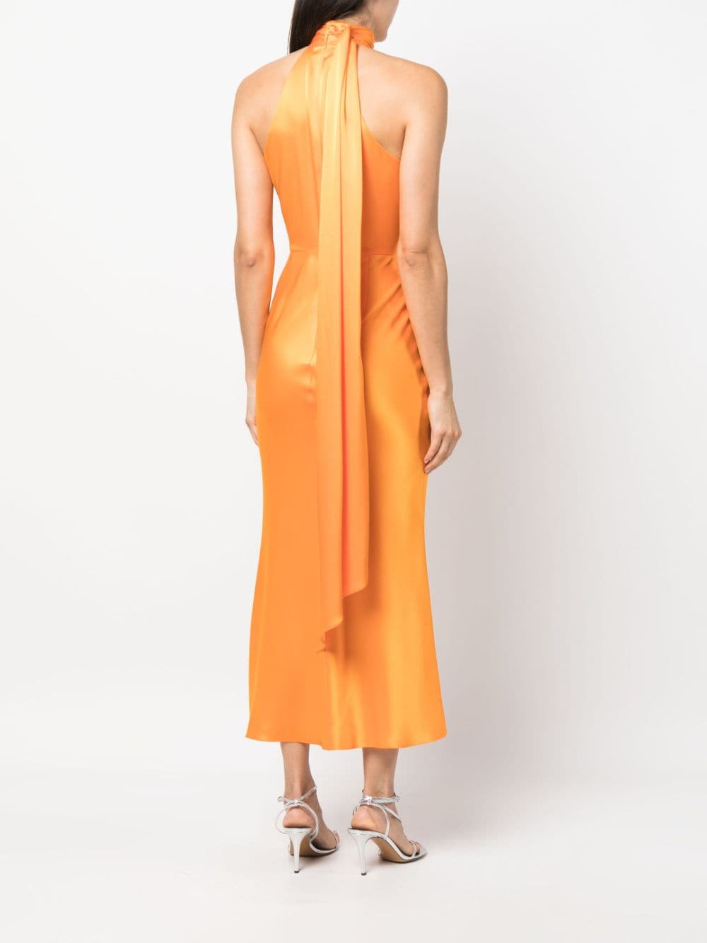 Shop David Koma Starfish-appliqué Midi Dress In Orange