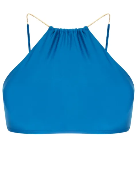 Lenny Niemeyer top de bikini con cuello halter y cadena