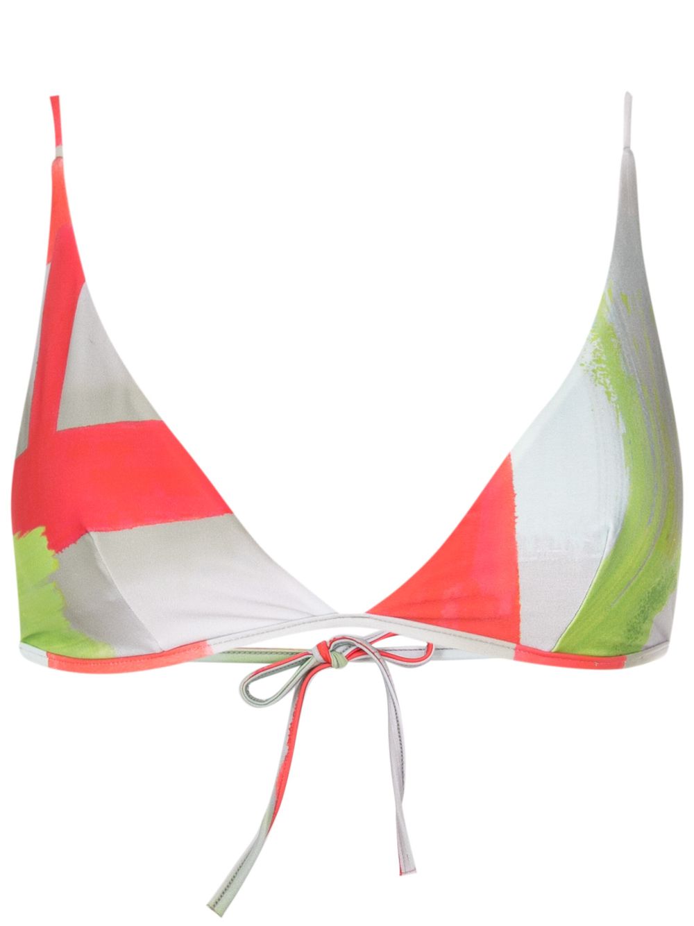 Lenny Niemeyer Canvas Triangle-cup Bikini Top In Multicolour