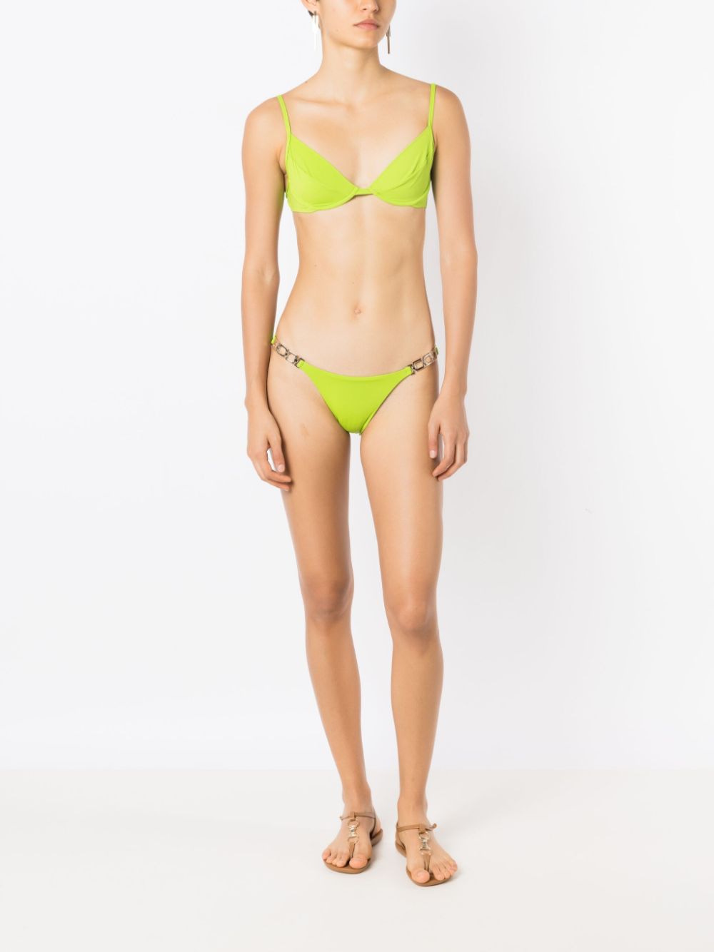 Lenny Niemeyer Bikinislip met schakelketting afwerking - Groen