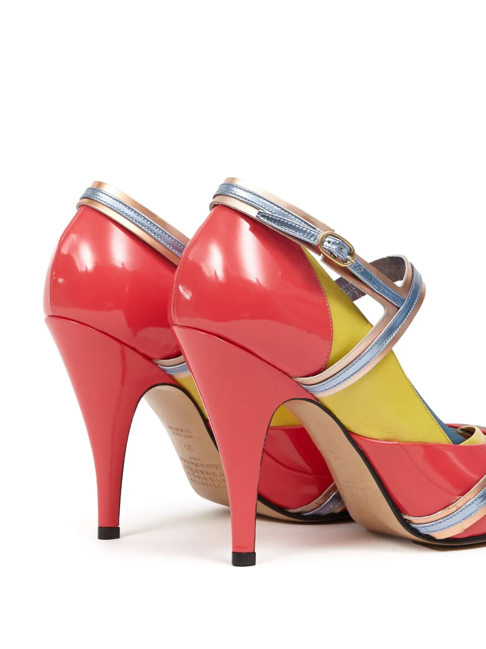 Shop Maison Margiela Tabi Monster Panelled Pumps In Red