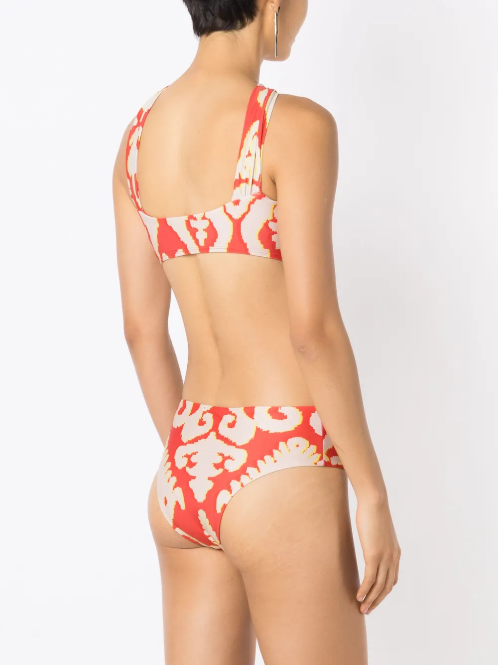 Lenny Niemeyer Turquia Graphic-print Bikini Top In Red