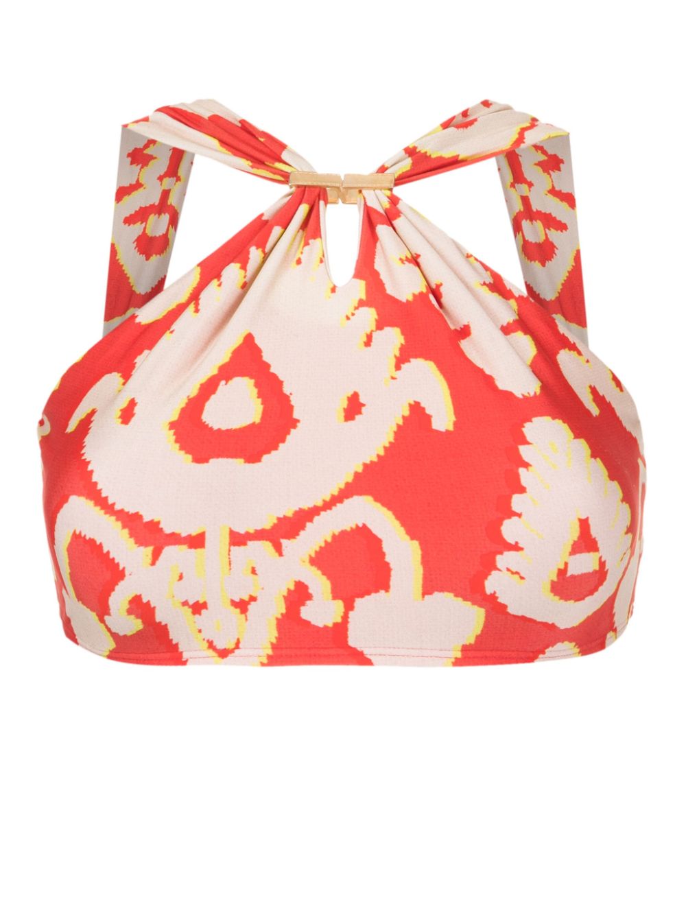 Lenny Niemeyer Turquia graphic-print bikini top - Red