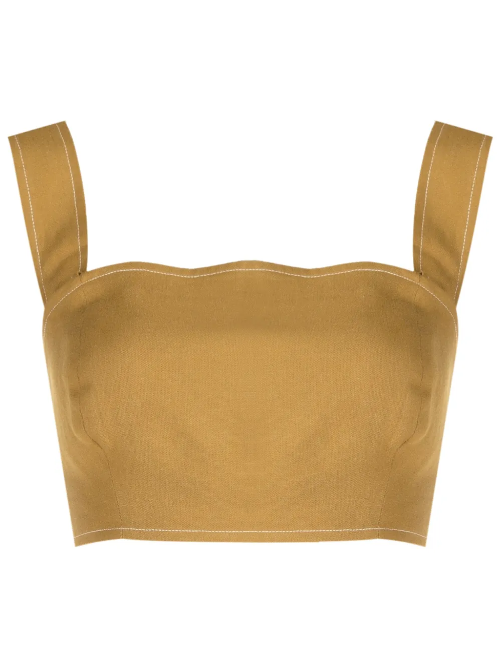 Lenny Niemeyer contrast-stitching crop top | Brown | Image 1