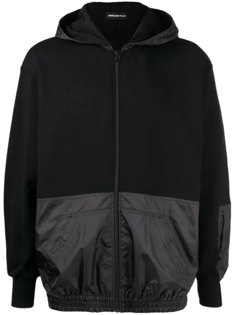Undercover hoodie con paneles y cierre