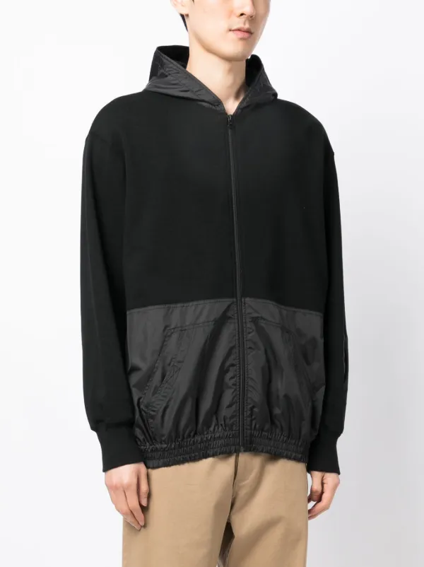 アンダーカバー シンプル デザイン フーディー Undercover Panelled zip-up Hoodie | Black | FARFETCH JO