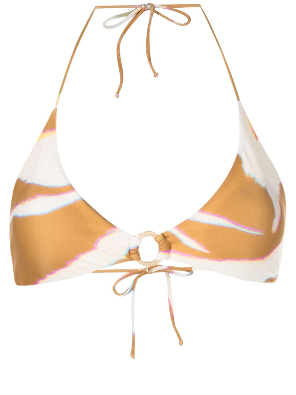 Lenny Niemeyer Oryx halterneck bikini top - Neutrals