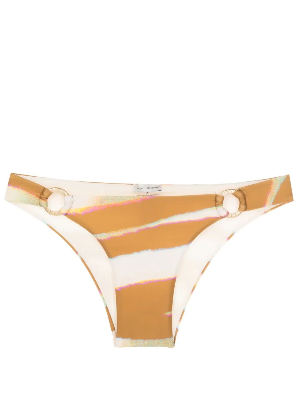 Lenny Niemeyer Oryx Abstract-print Bikini Bottoms In Neutrals